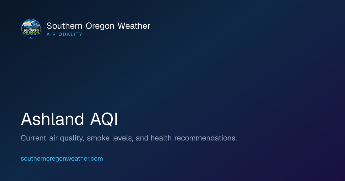 Ashland Air Quality Index | Smoke & AQI | Southern Oregon Weather ...